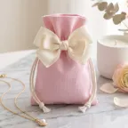 Sacchetto Portaconfetti Rosa in Cotone | Torta 25 Pezzi