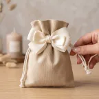 Sacchetto Portaconfetti Sabbia in Cotone | Torta 25 Pezzi