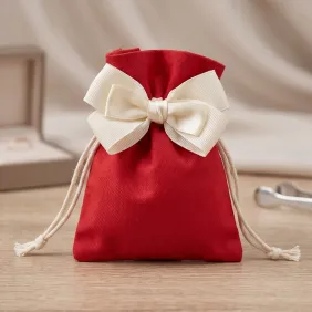 Sacchetto Portaconfetti Rosso in Cotone | Torta 25 Pezzi