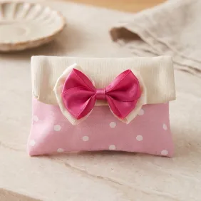 Pochette Bomboniera Rosa a Pois con Confetti e Bigliettino