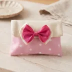 Pochette Bomboniera Rosa a Pois con Confetti e Bigliettino
