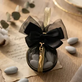 Bomboniera Elegante: Anello e Portachiavi Corno Oro Portafortuna