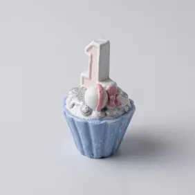 Statuina Cupcake Primo Compleanno Bimba Bomboniera Fai da Te