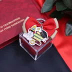 Scatolina in plexiglass con Portachiavi Laurea Ingegneria Aerospaziale