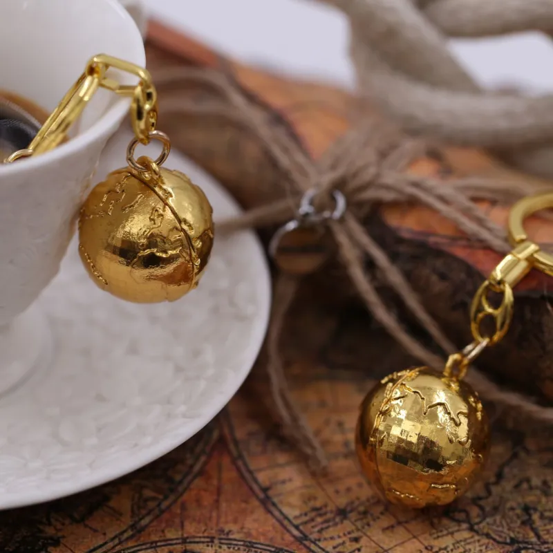 Portachiavi Mappamondo 3D Gold in Metallo - Bomboniera Fai da Te