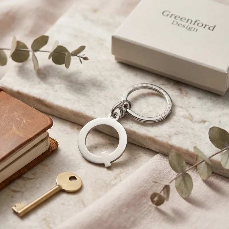 Portachiavi Lettera Q in Metallo Cromato Silver | Bomboniera Fai da Te Elegante