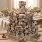 Bomboniere Torta 25 Sacchetti Compleanno Portachiavi Animali della Savana