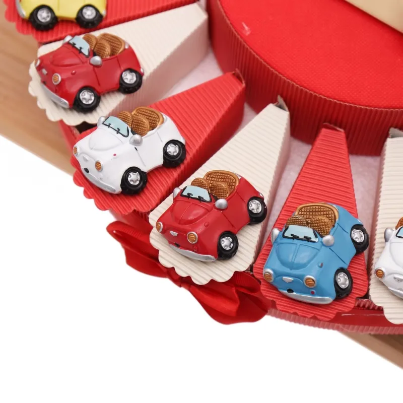 Torta Bomboniere Macchinine Cabriolet Magnete Mix Color