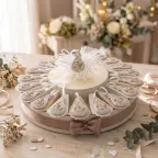 Torta Bomboniere Prima Comunione Bimbo con Pendaglio Goccia in Resina