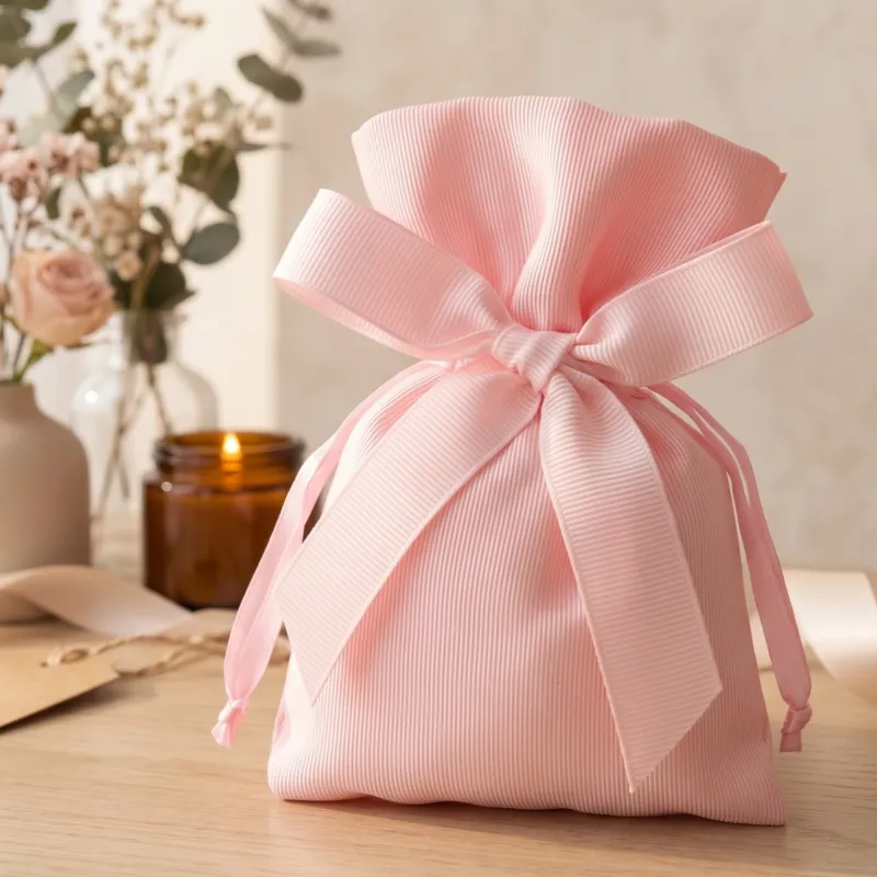 Sacchetto Portaconfetti Economico Rosa Confezionato