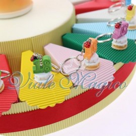 Bomboniere Compleanno 18 Anni Torta Portaconfetti con n°18 Portachiave