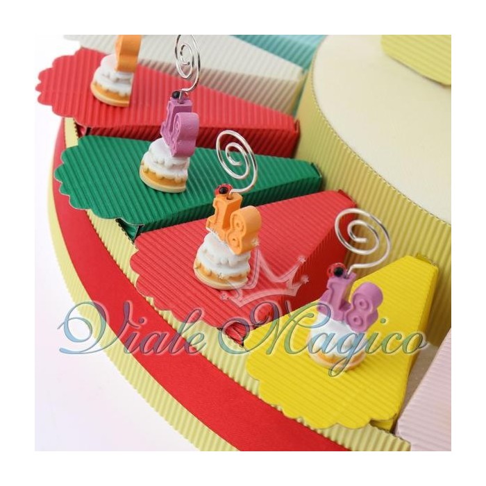 Bomboniere Compleanno Torta Portaconfetti Dolce Memoclip 18 Anni in Offerta