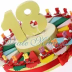 Bomboniere Compleanno Torta Portaconfetti Mollettina Coccinella 18 Anni