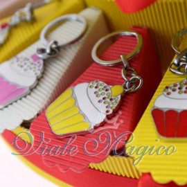 Bomboniere Compleanno Torta Portaconfetti Portachiave Cupcake Mix Color