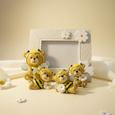 Torta bomboniere tema ape e margherite personalizzata battesimo nascita