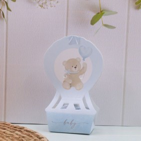 Astuccio Battesimo e Nascita Bimbo – Tema Orsetto Mongolfiera