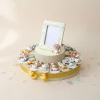 Bomboniere Nascita Magnete Cagnolini Fortunati su torta