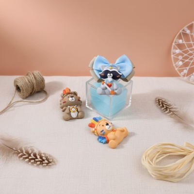 Plexiglass con Animaletti Indiani Magneti bomboniera evento tema indiano