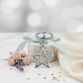 Bomboniera Compleanno Doppia Stella Glitter