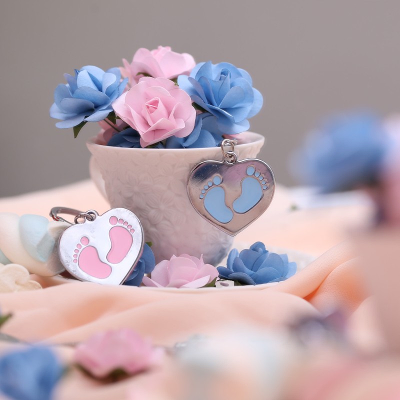 Piedini a Cuore Rosa Bomboniere Nascita Bimba