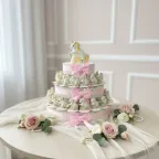 Unicorno Arcobaleno Bomboniera Bimba per Nascita e Battesimo Torta Statuina