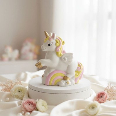 Statuina maxi unicorno bimba arcobaleno