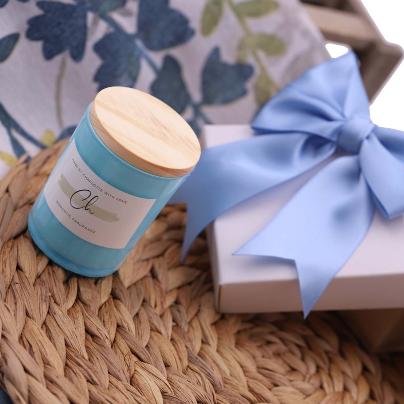 Candela Profumata Azzurra Charlotte – battesimo comunione bimbo
