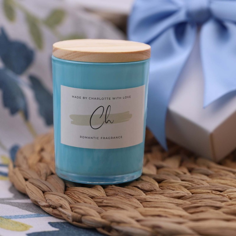 Candela Profumata Azzurra Charlotte – battesimo comunione bimbo