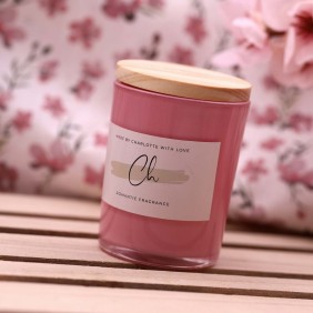 Candela Profumata Rosa  – Bomboniera battesimo e comunione bimba