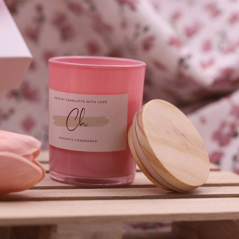 Candela Profumata Rosa  – Bomboniera battesimo e comunione bimba