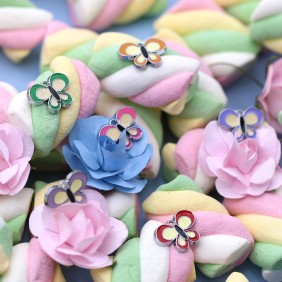 Ciondolo Mini Farfalle colorate per Compleanno bimba