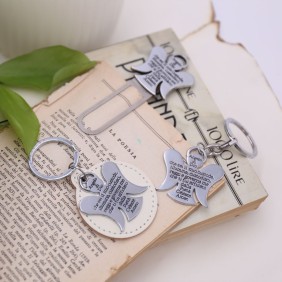 Ciondolo Sacro Angelo con Preghiera "Angelo di Dio"