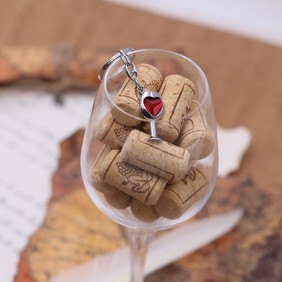 Ciondolo Fine Like Wine Vino Rosso con Cuore Fai Da Te