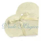 Bomobniera Astuccio Cuore Scatolina Avorio Segnaposto Confettata Promessa Sposi