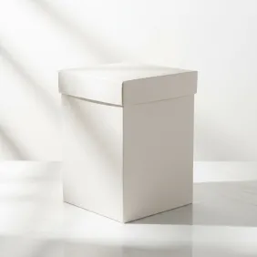 Scatola bianca fondo e coperchio fai da te per bomboniere