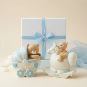 Bomboniera Confezionata in Scatola Da Cerimonia Orsetto Pimpante Bimbo