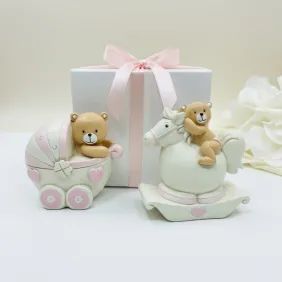 Bomboniera Confezionata in Scatola Da Cerimonia Orsetto Pimpante Bimba