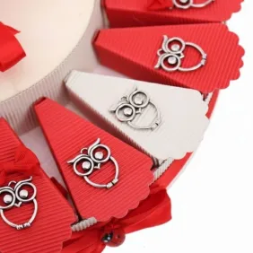 Torta Bomboniere Ciondolo Simpatico Gufetto Silver