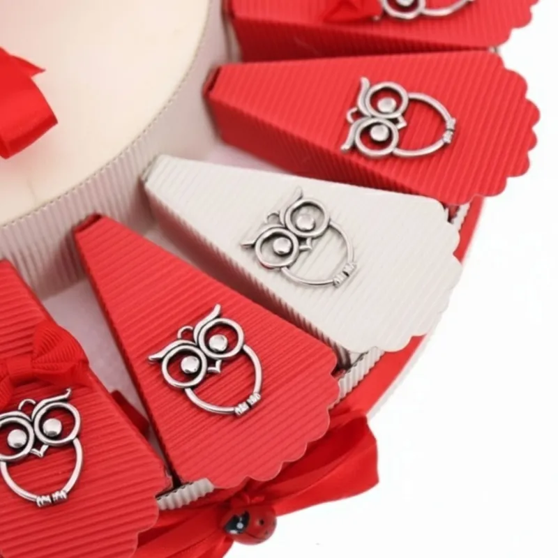 Torta Bomboniere Ciondolo Simpatico Gufetto Silver