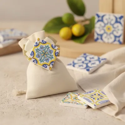 Maioliche Costiera Amalfitana Bomboniere Confezionate su sacchetto