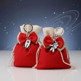 Portachiave Navicella e Astronauta Bomboniere con Sacchetto