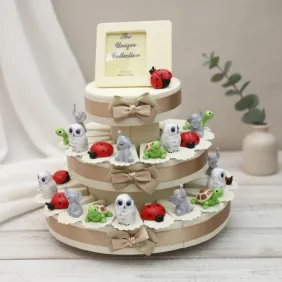 Quartetto Animaletti Fortunati Statuine Su Torta Bomboniere