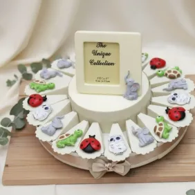 Quartetto Animaletti Fortunati Statuine Su Torta Bomboniere