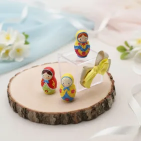 Matrioske Colorate Bomboniere Confezionate Plexiglass