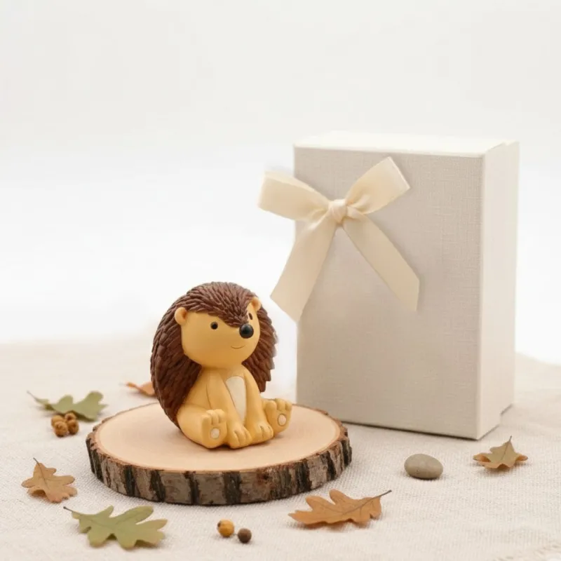 Bomboniera Maxi Statuina Riccio Della Foresta confezionato in scatola