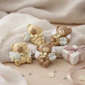 Orsetti Alati Con Amuleti Portafortuna Magneti