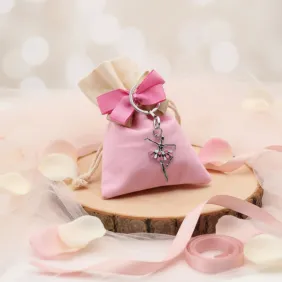 Bomboniere Confezionate Ballerina Goccia con Portachiave su Sacchetto