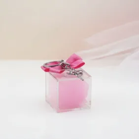 Portachiave Ballerina Goccia Bomboniere su Plexiglass con Confetti