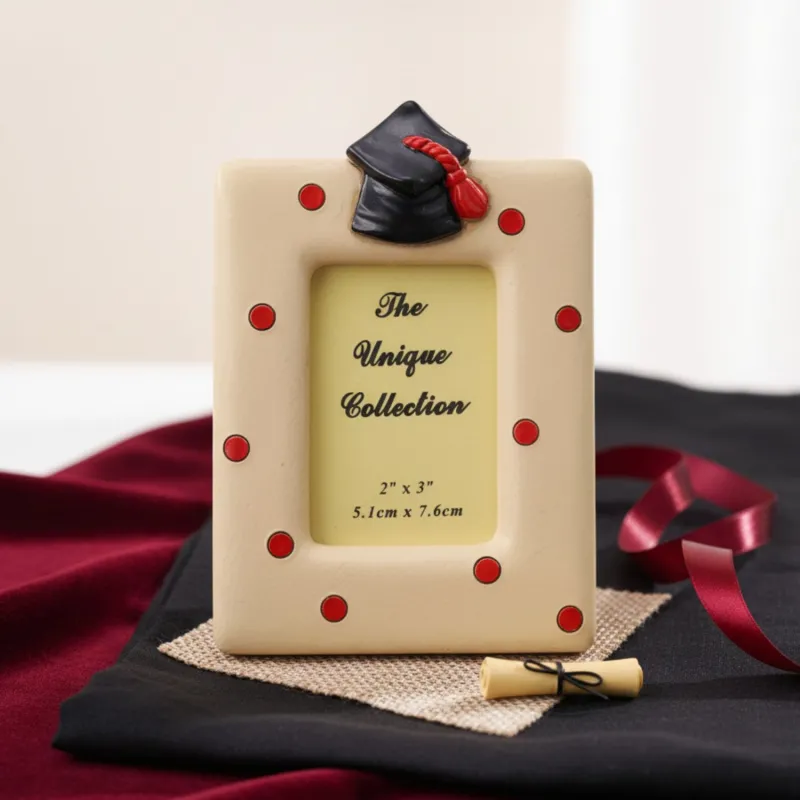 portafoto Cappello Laurea con Pois Bomboniera Laurea Fai da Te