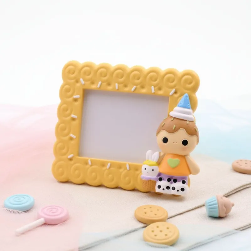 Portafoto Baby Biscottini Magnete Idea Compleanno e Comunione Bimbi